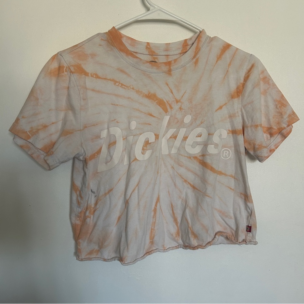 Orange Tie Dyed Dickies Crop Top